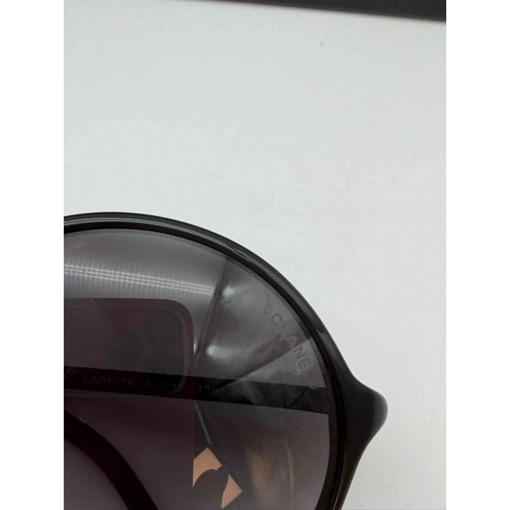 CHANEL Round Sunglasses Black Oversized – 100% Authentic – Excellent Condition - Picture 12 of 12